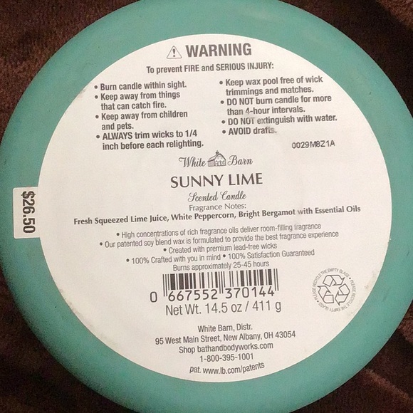 Bath and body works sunny lime candle - Picture 4 of 4
